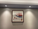 紫腾随轩齐白石装饰画新中式客厅背景墙面挂画卧室饭厅餐厅水墨虾壁画 樱桃 60*60cm红木色实木框 实拍图