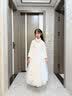 小咔衣浓儿童礼服公主裙高端花童婚纱小女孩主持人女童钢琴演奏演出服夏季 白色20066长款长袖 130 实拍图