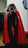 艾诺黛斗篷冬季汉服女成人古装白色加绒加厚披风外套中长款纳兰词刺绣 红色斗篷 有毛领 加绒 实拍图