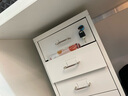 盛京家用办公桌下抽屉柜带锁移动小柜子文件柜储物矮柜收纳铁皮铁皮柜 白色5抽带锁 实拍图