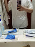 大鱼界线日系潮牌短袖T恤男潮流ins情侣装夏装宽松上衣服男生印花圆领体恤 白色(纯色) 2XL(145-160斤） 实拍图