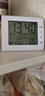 科士德木头LED电子温湿度计温度湿度计闹钟办公家用室内外测温仪钟时 黑木白字+温湿度款+插电源 实拍图