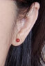 石之灵附证书宝石珊瑚耳钉18k金4mm-7mm圆珠耳钉送女友老婆生日结婚礼物 4mm 实拍图