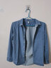构致（GLOY&ZENITH）牛仔衬衫男士长袖日系宽松休闲牛仔衬衣男纯棉水洗上衣牛仔外套潮 浅蓝色 L（110-125） 实拍图