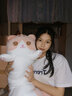 捉趣（ZHUOQU）猫咪抱枕公仔毛绒玩具女孩长条布玩偶冰丝睡觉抱枕送女生生日礼物 粉色【冰丝面料独立内胆】 全长约110cm 实拍图