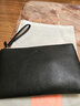 稻草人手包男士真皮新款薄款信封包软皮头层牛皮大容量手拿包手抓包男包 黑色小版26*1*16CM 实拍图