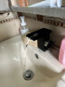 贝尔希（BESy） 瀑布式面盆冷热水龙头卫生间浴室柜洗手盆洗脸盆台上台下盆龙头 LED瀑布式标准款-高雅黑色 实拍图