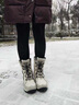 古森林雪地靴女冬季户外登山滑雪鞋中筒防水防滑加绒加厚东北保暖棉鞋 白色 33 实拍图
