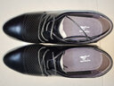 七匹狼薄款皮鞋男鞋子夏季皮凉鞋男士商务正装皮鞋职场打冲孔透气德比鞋 5791 黑色 37 实拍图