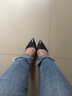 蓝晨语依 高跟鞋女金属尖头细跟单鞋 法式少女网红小清新女鞋 黑色 34 实拍图