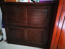 家逸实木鞋柜现代简约翻门收纳柜靠墙大容量玄关柜百叶门储物柜子 实拍图
