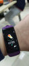松米（SONGMI） 智能手环血压心率睡眠监测男女运动计步器情侣多功能防水手环适用华为OV小米苹果 紫色硅胶款 实拍图