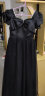塞德勒黑色小晚礼服裙2022新款宴会高端轻奢小众气质高贵主持人女 黑色长款 L (建议106-115斤) 晒单实拍图