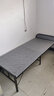 折叠床单人家用简易床加床1.2米加固午休硬板小床成人办公室铁床 两折床黑架80cm宽床头软包款 实拍图