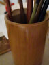 涵瑶伊笑 竹制毛笔筒 创意手工复古竹笔筒中国风学生老师生日国学可定制笔搁笔架收纳摆件文房用品办公文具 仿古毛笔筒15CM高-宁静致远 实拍图