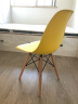 格田彩 伊姆斯椅子北欧风餐厅椅洽谈椅实木办公椅休闲椅培训椅子吧台椅 黄色+进口榉木腿 实拍图