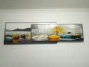 轩棠树客厅装饰画简约现代沙发背景墙装饰画玄关壁画北欧轻奢晶瓷画挂画 石来运转H款 60*140大50*140小=总长210晶瓷画 实拍图