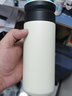 喜式陶瓷内胆保温杯茶水分离水杯大容量双层保温泡茶杯办公室杯子 白色（陶瓷覆层内胆400ml） 实拍图