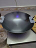 洽硕陆川铸铁生铁炒菜锅不粘锅炒锅无涂层少油烟大双耳圆底铁锅燃气灶 40cm加厚铸铁炒锅(无盖） 实拍图