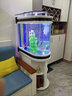 喜灏子弹头鱼缸水族箱客厅家用中型大型1.2米屏风隔断免换水鞋柜鱼缸 包到家安装 0.8米长实木夹板柜一套-底滤 实拍图