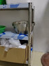 艾维曼厨房用具置物架不锈钢货架层架收纳架落地多层架子家用储物架 高80三层加厚不锈钢 长150宽40 实拍图