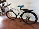 麦希山地折叠自行车成年男女赛车越野变速一体轮双减震学生单车通勤车 麦希路虎-辐条旗舰  白色 24寸27速 实拍图