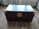 至尚自然（ZHISHANGZIRAN）香樟木箱子全樟木实木雕刻龙凤箱子嫁妆衣物储藏收藏防虫防蛀防潮 素面仿古色包角（50*30*25） 实拍图