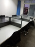 亨黎上海现代简约办公家具员工电脑桌办公桌组合屏风职员办公桌工作位4人位 办公桌组合 卡位卡座 黑白（1.2*0.6米） 色卡（定制颜色） 实拍图