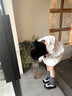纳维凯尔意大利小帆船四季防水爆款旋纽扣防滑运动鞋男女童耐磨登山鞋童鞋 米黑 （宽脚胖脚建议买大一码） 27 实拍图
