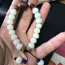 今夕 藏式白玉菩提根手串菩提子手链男女民族风单圈饰品 玛瑙款一 8x10mm 实拍图