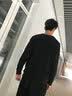 名创优品（MINISO）卫衣男春秋中国风潮牌宽松百搭无帽长袖男士秋冬款圆领休闲上衣服 黑色(大复古字体) L 175(体重120-140斤左右) 实拍图