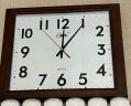 康巴丝（Compas）挂钟客厅钟表 方形简约时钟居家办公挂表电子石英钟C25241磨砂黑 实拍图