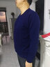 袋鼠（DAISHU）100%纯羊毛衫男春秋冬新品男士圆领纯色全羊毛毛衣打底针织衫男装 6502-新上青色(薄/款/常规) 2XL (180) 建议160-175斤 实拍图