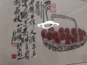 弘舍 齐白石益寿延年中式餐厅装饰画玄关荔枝寿桃挂画客厅背景墙壁画 田园柚木 《荔枝 》 成品尺寸： 宽80*高55cm 实拍图