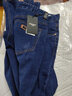 千纸鹤男士黑色牛仔裤春秋新款直筒宽松休闲长裤男生裤子男潮82791 01D牛仔黑 加绒 34 (2尺7) 实拍图
