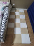 缘初 无味泡沫方块拼接地毯卧室客厅 ins风房间全屋满铺加厚毛绒少女大面积全铺飘窗垫榻榻米床边毯 浅咖+白色：可机洗/配边条 30CM*30CM厚1CM【10片装】 实拍图