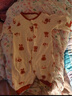 婧麒宝宝拜年服连体衣服冬装夹棉百日宴满月红色新生婴儿过年 平安喜乐满印【四季款】 66cm 实拍图