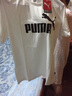彪马（PUMA）短袖T恤男秋季运动服时尚logo圆领跑步休闲半袖上衣 596535-02/白色/大logo L 实拍图