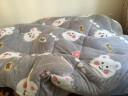 南极人（Nanjiren）牛奶绒被子冬被棉被冬季被子宿舍单人冬天加厚秋冬被子被褥被芯 双面牛奶绒-绅士灰D【加厚保暖】 200x230cm秋冬被约6斤 实拍图
