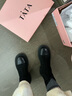 他她（TATA）法式弹力短靴女简约加绒百搭瘦瘦靴子冬新款WZB01DD3 黑色 35 实拍图