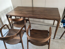 雅依格北美黑胡桃木榫卯餐桌实木中古风餐桌大板桌家用长方形饭桌 单餐桌1.6m【桌面整板加厚4.5cm】 实拍图