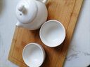 陶瓷茶具套装旅行茶具套装便携式二杯茶壶外出开业旅行包茶盘 定窑白西施一壶二杯 实拍图