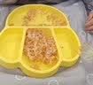 科巢宝宝餐盘婴儿童硅胶分格卡通防摔儿童餐具一体式辅食学吃饭吸盘碗 瓦米纳黄猫爪餐盘+盖+吸管+叉勺 实拍图