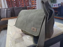 马田休闲低调相机包复古文艺单肩摄影包大容量帆布专业尼康佳能单反包小索尼微单防水便携男女斜跨背包 休闲绿（中号） 实拍图
