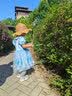 忻悦晴爱莎公主裙子冰雪奇缘夏季短袖连衣裙春秋棉女童爱沙新款儿童装 浅蓝色 100 实拍图