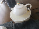 聚均阁羊脂玉白瓷描金功夫茶具套装景德镇陶瓷茶盘茶壶盖碗茶杯礼品套装 16头葫芦壶套组-含杯垫 实拍图