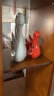 睿诺现代家居装饰品摆件创意陶瓷工艺品客厅酒柜电视柜摆设三口鹿礼物 天鹅（大白小红） 实拍图