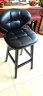 阿雨生活（Aulife） 美式实木创意时尚吧台椅 现代简约欧式复古高脚靠背高吧椅 家用吧台酒吧椅子 68黑木架-魅影黑 实拍图