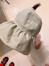 听风说夏季空顶帽薄款防晒遮阳帽可爱宝宝太阳帽韩女童渔夫帽潮儿童帽子 绿色 50-54cm可调节 实拍图