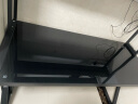 蓝皙电脑桌台式家用书桌简约钢化玻璃书桌书架组合一体办公学习桌子 【单桌】黑面+黑架 140*60*75cm 实拍图